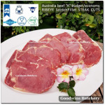 Beef Ribeye AUSTRALIA BUDGET frozen brand either AMG or NOLAN ECCO roast cuts +/- 1.2kg price/kg (Scotch-Fillet / Cube-Roll)